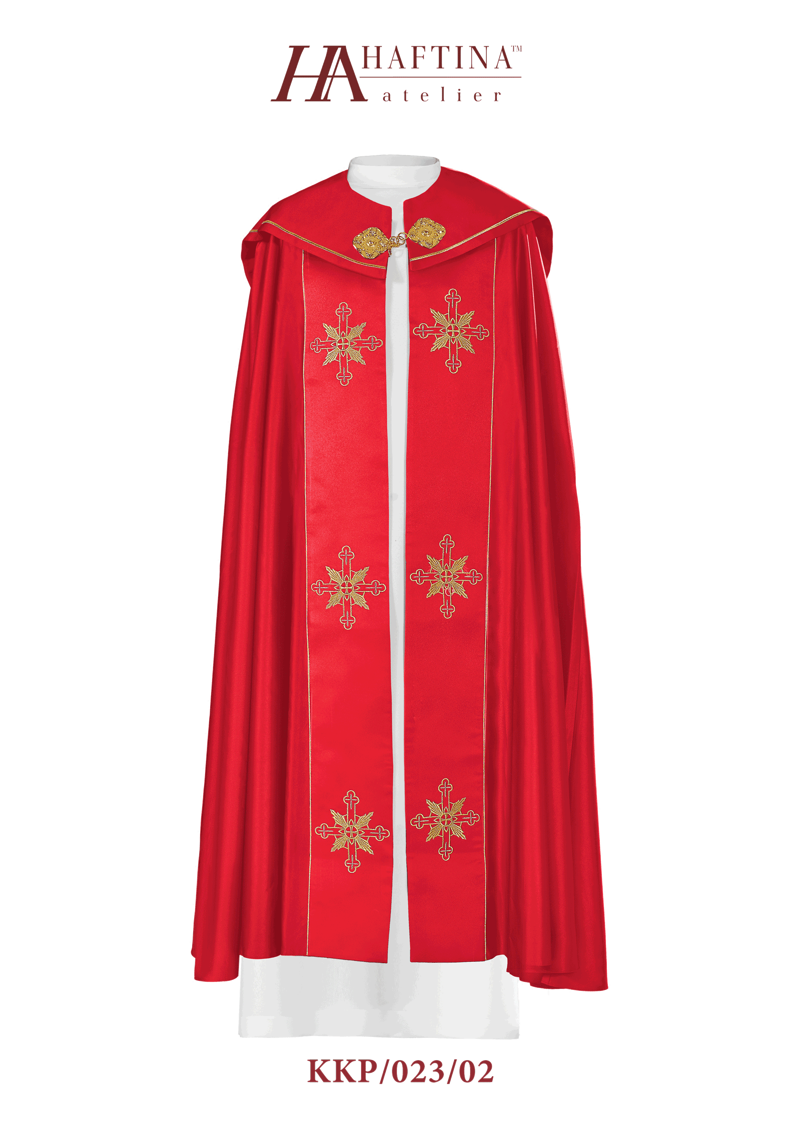 Kapa liturgiczna z symbolem IHS.