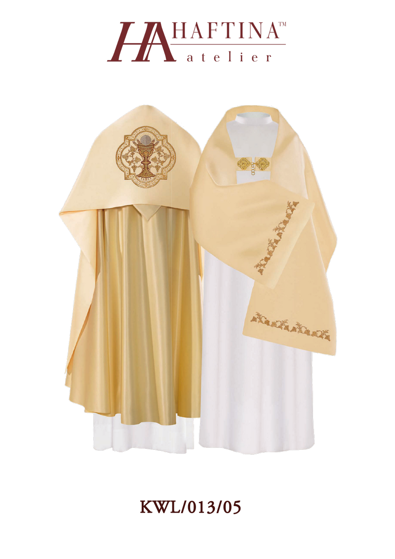 Welon haftowany z klasycznym kielichem.