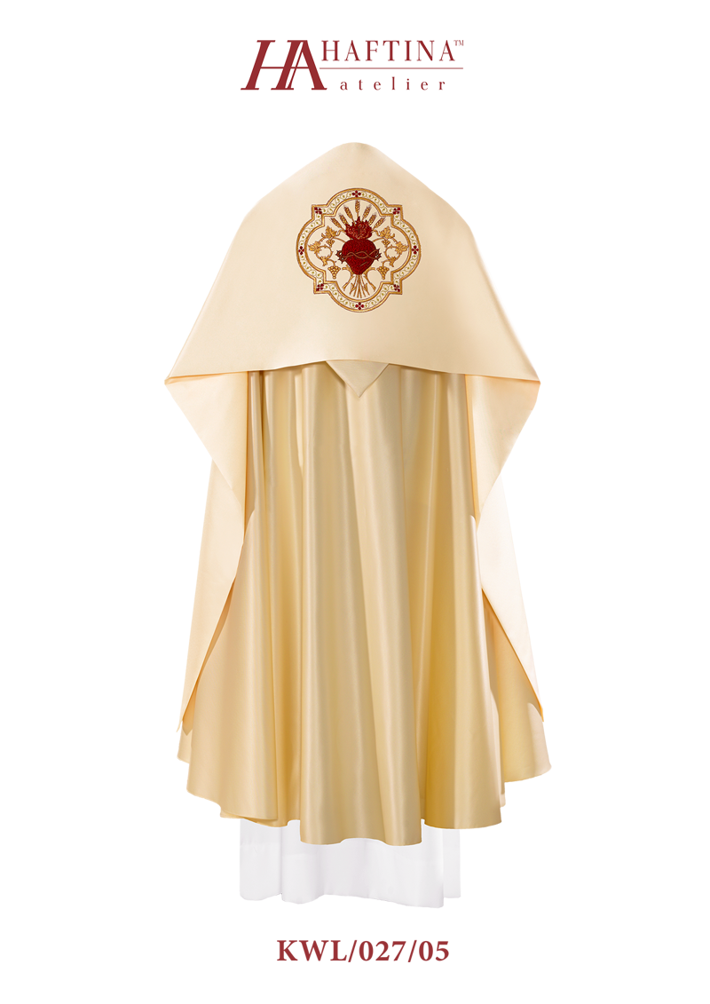 Welon bogato haftowany z sercem Pana Jezusa.