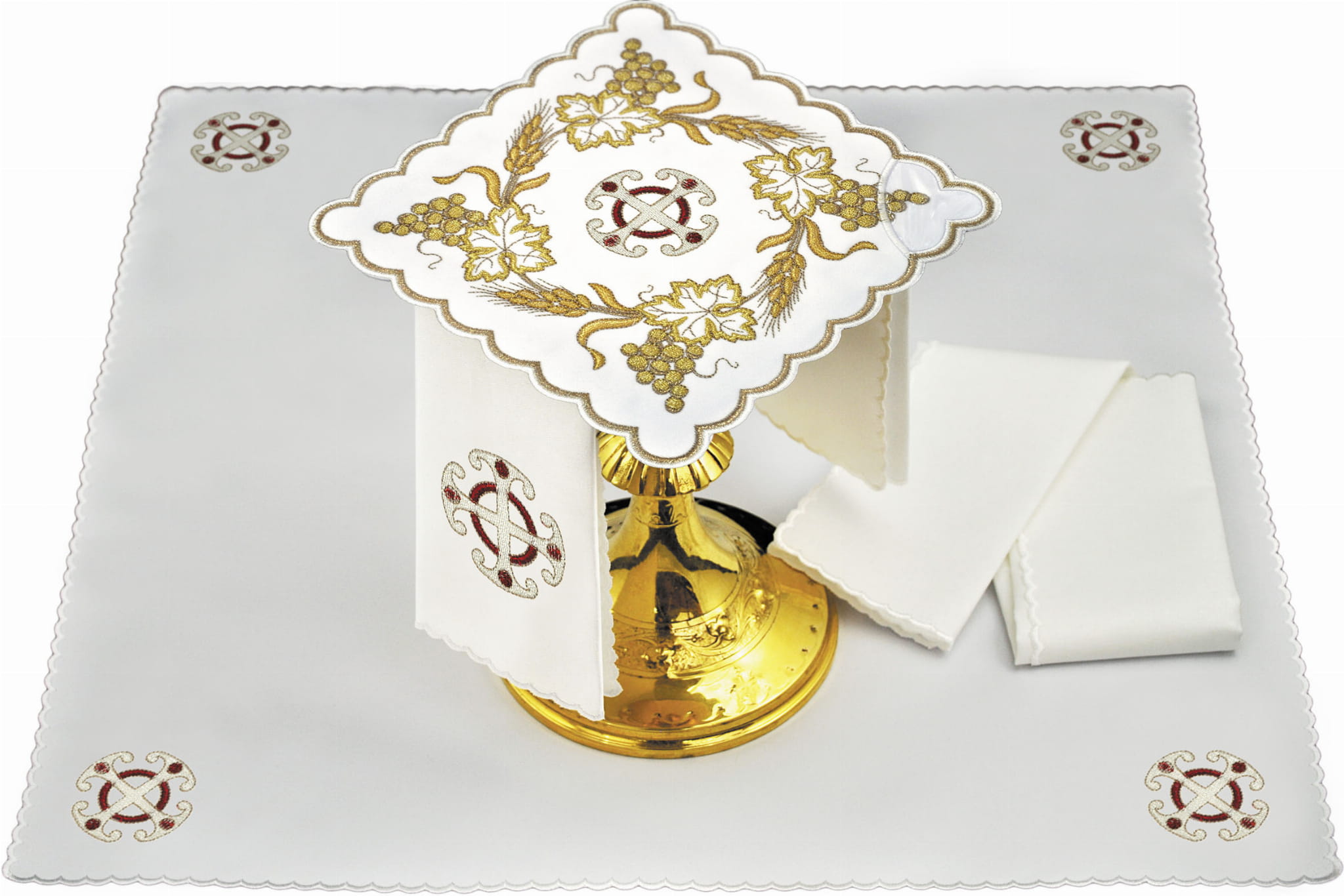 Komplet bielizny kielichowej z motywem winogron