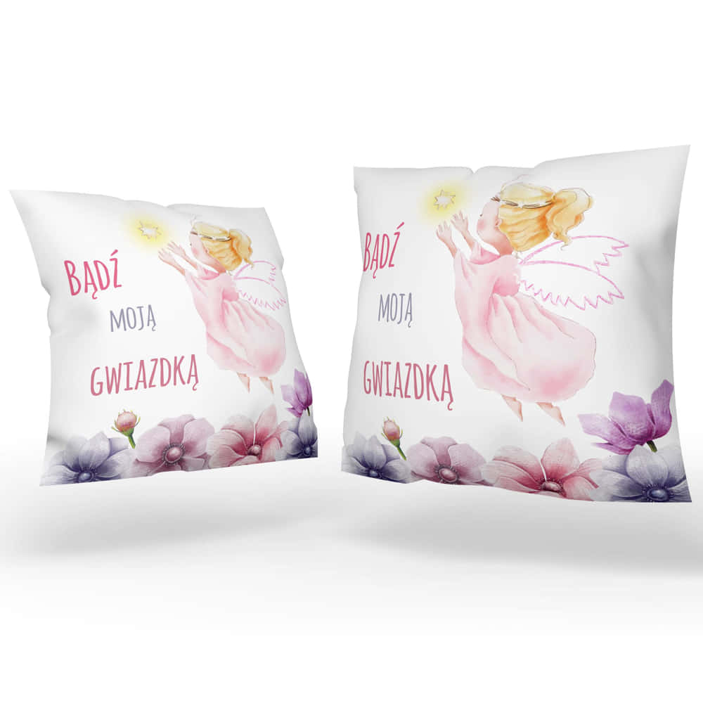 Baby pillow, angel with star