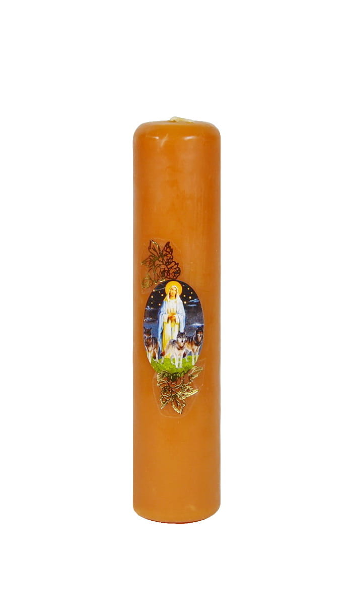 Small wax Candlemas Candle.