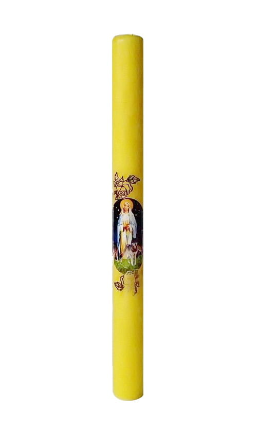Duża parafinowa gromnica, 45cm.