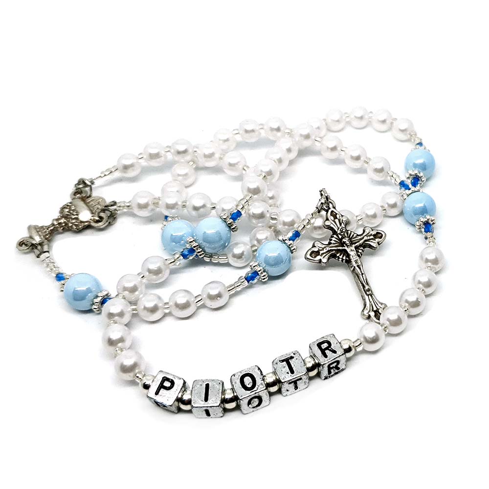 Rosary for a boy with a name.