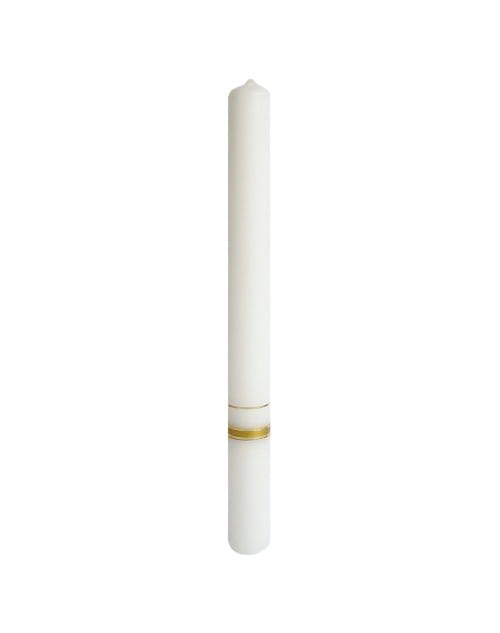 Average white thunder candle.