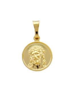 Gold-Plated Silver Jesus Medal
