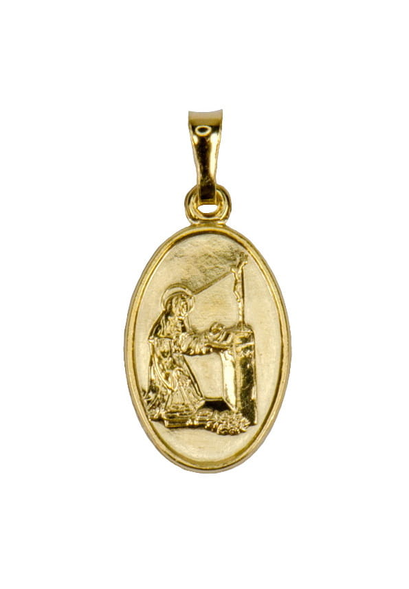 Gold Plated Saint Rita pendant