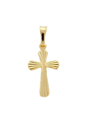 Gold-plated cross pendant.