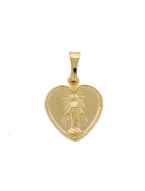 Gold-plated Our Lady Immaculate medal.
