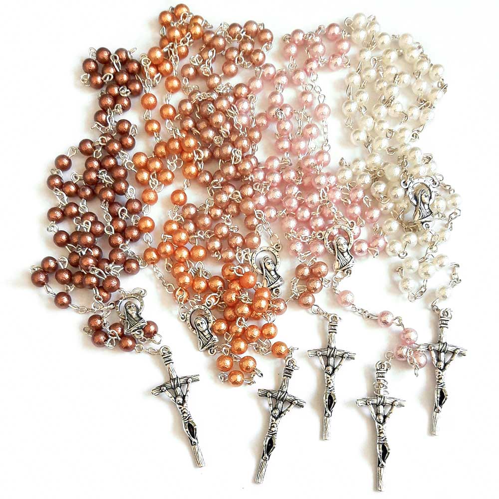 Pearl rosary with Our Lady