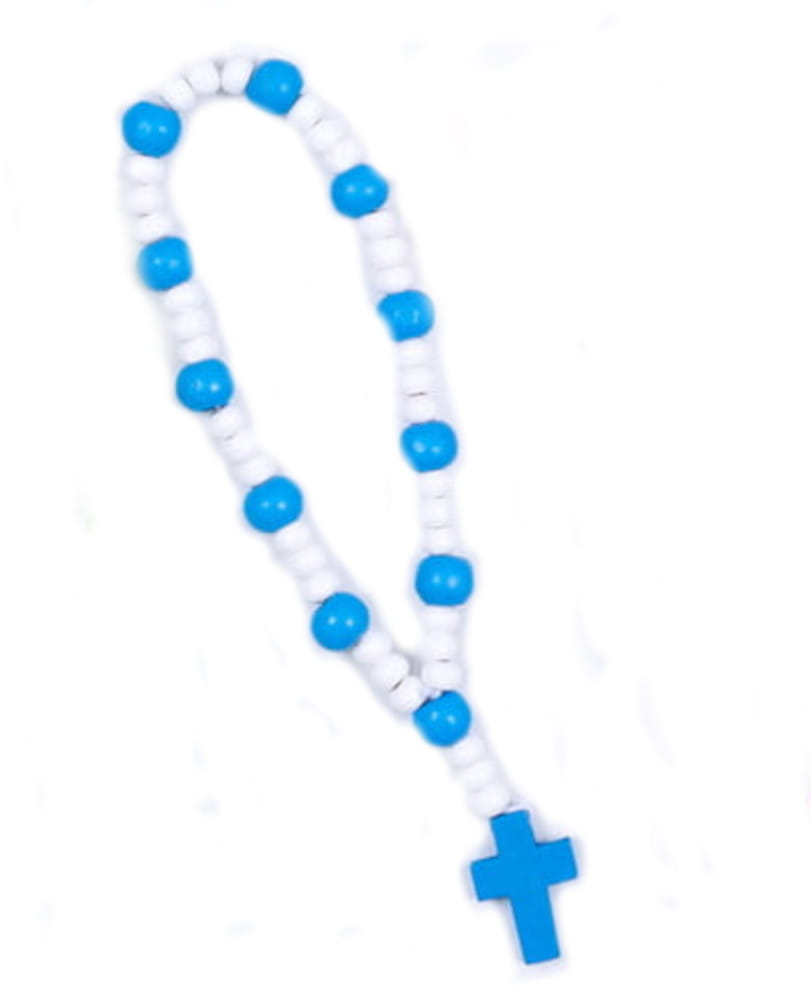 A wooden one-decade rosary