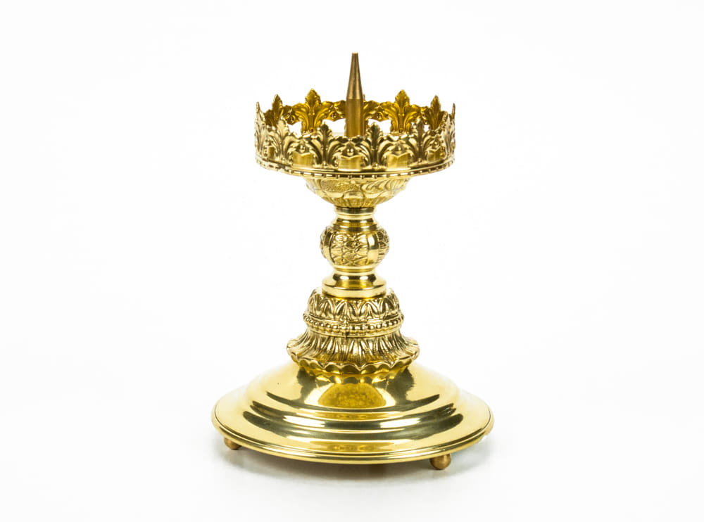 Brass candlestick, 19 cm
