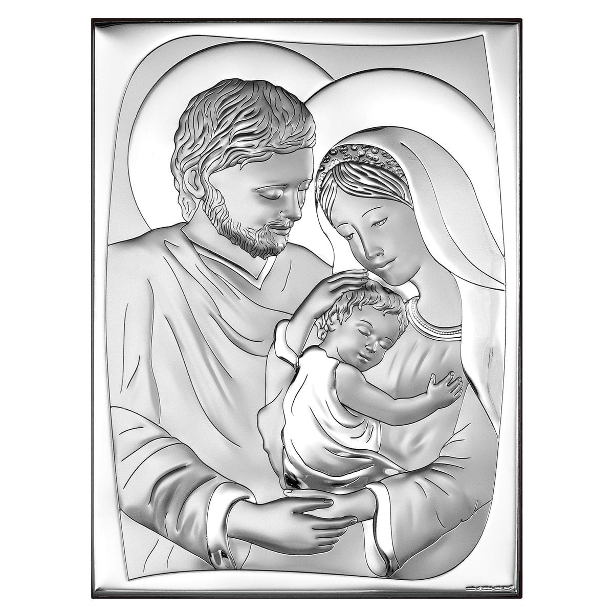 Silver picture of the Holy Family