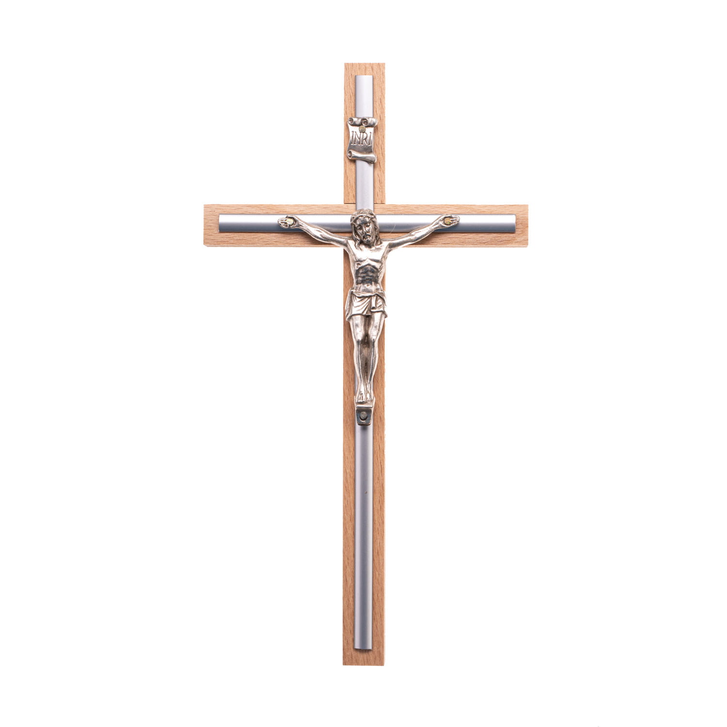 Drewniany krzyż z taśmą, 26 cm