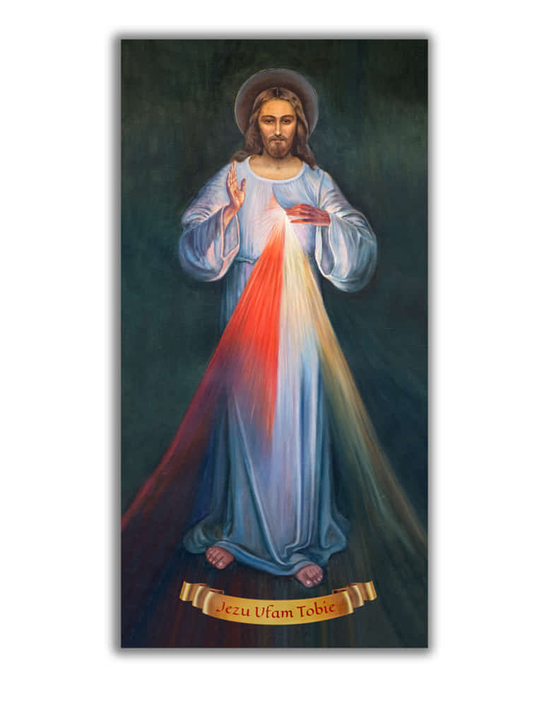 Merciful Jesus according to.Sister Faustina, Vilnius - painting on canvas by Art Christiana.jpg