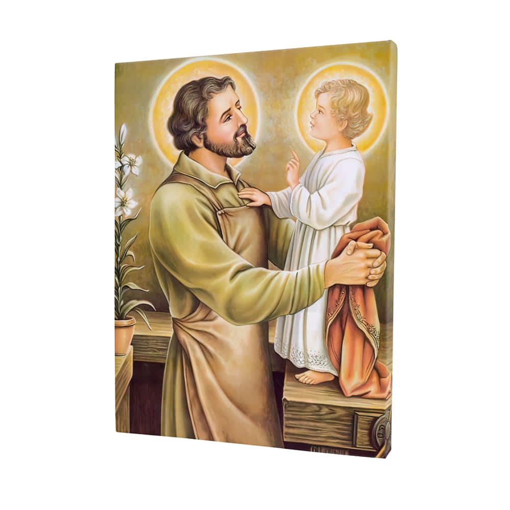 święty Józef z Jezusem obraz na płótnie art christiana.jpg