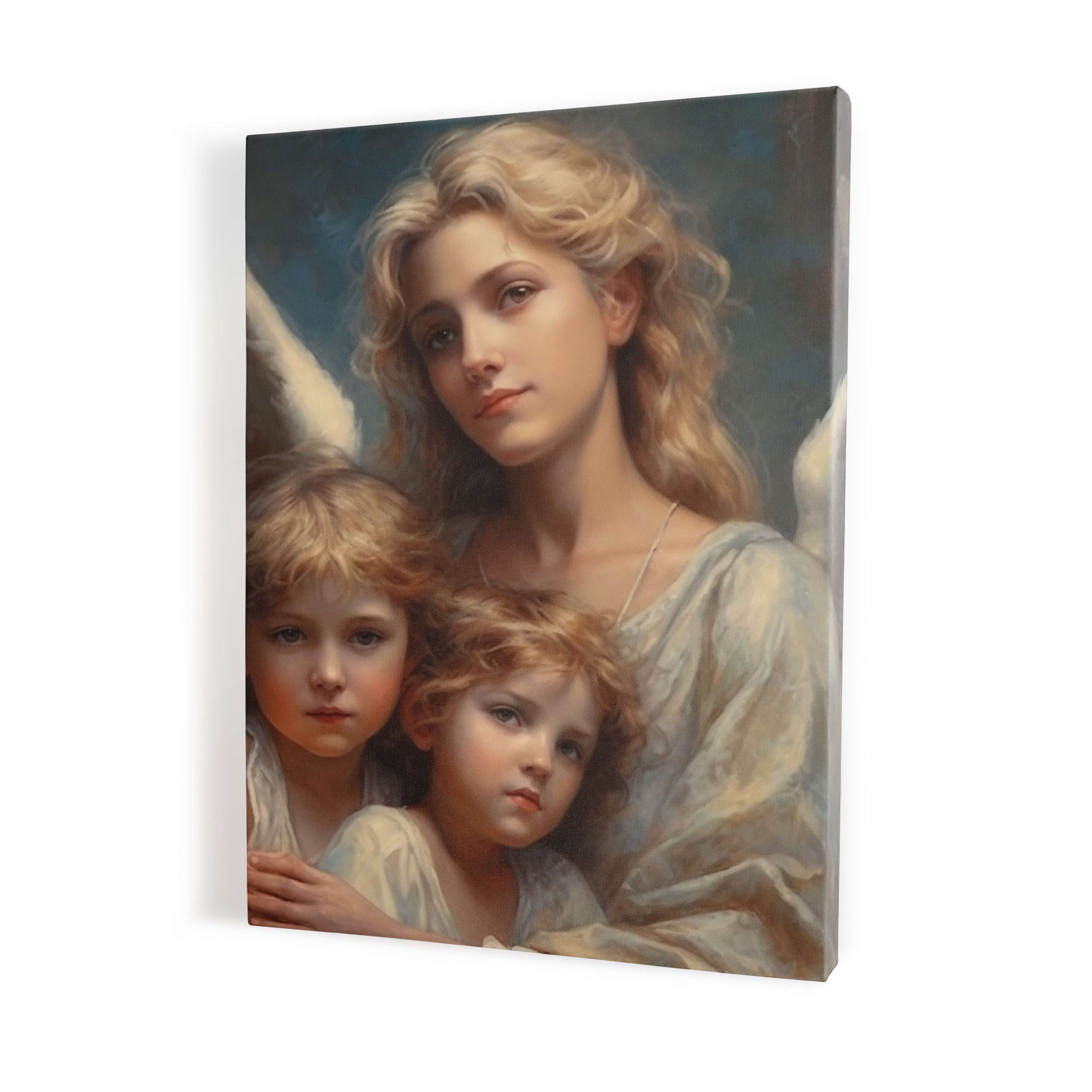 Angelic care and love, canvas painting for baby
