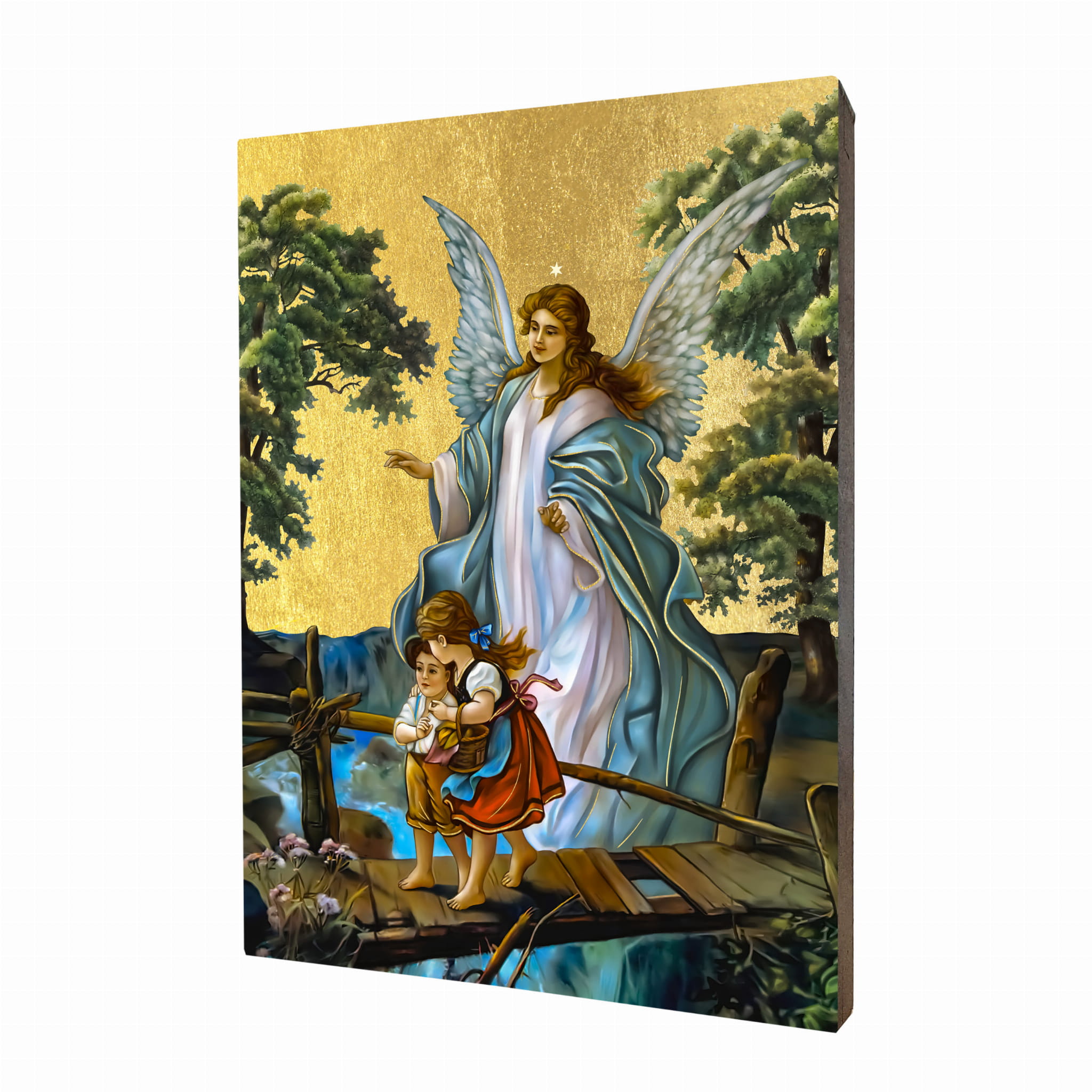 Religious icon with the Guardian Angel