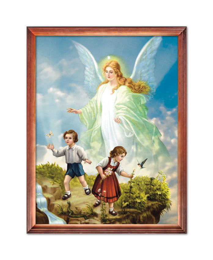 Obraz religijny Anioł Stróż z dziećmi