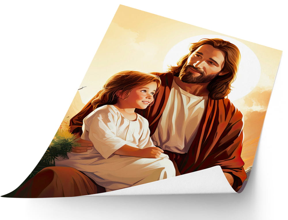 Jezus-z-dziewczynką-plakat-Art-Christiana.jpg