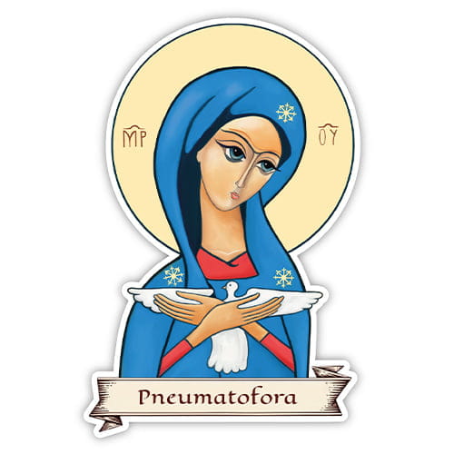 Naklejka religijna - Matka Boska Pneumatofora