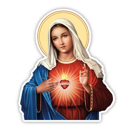 Heart of Mary Sticker - Experience Infinite Love and Care