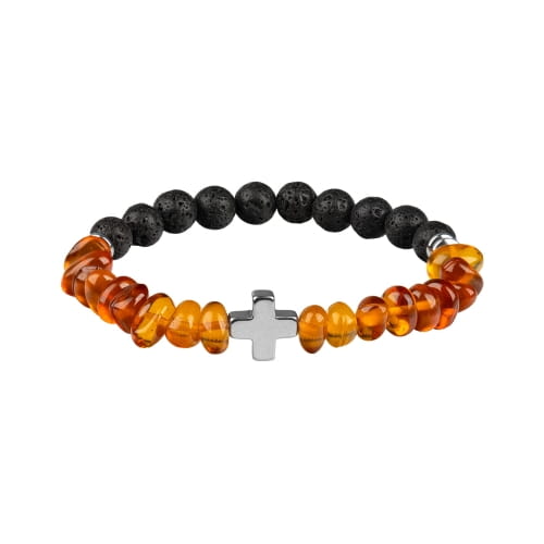 Ambra Rosary Bracelet with Cross