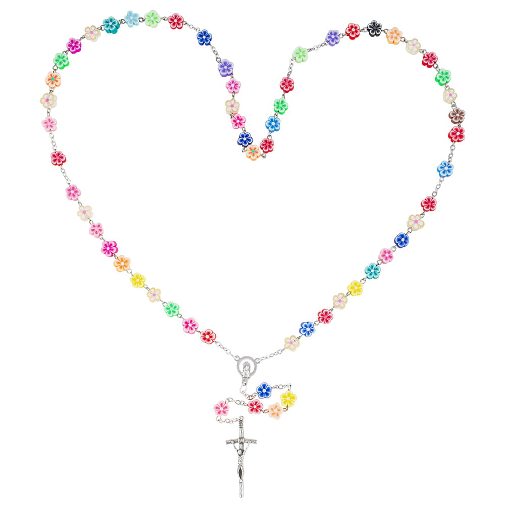 Rosary on Chain with Papal Cross.