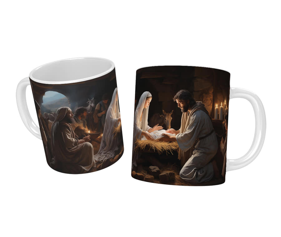 Holy Family Christmas mug