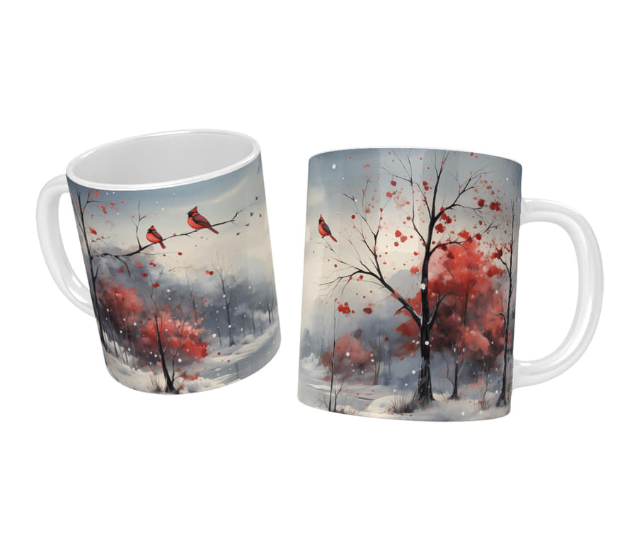 Winter Mug with Artistic Graphics - Art Christiana
