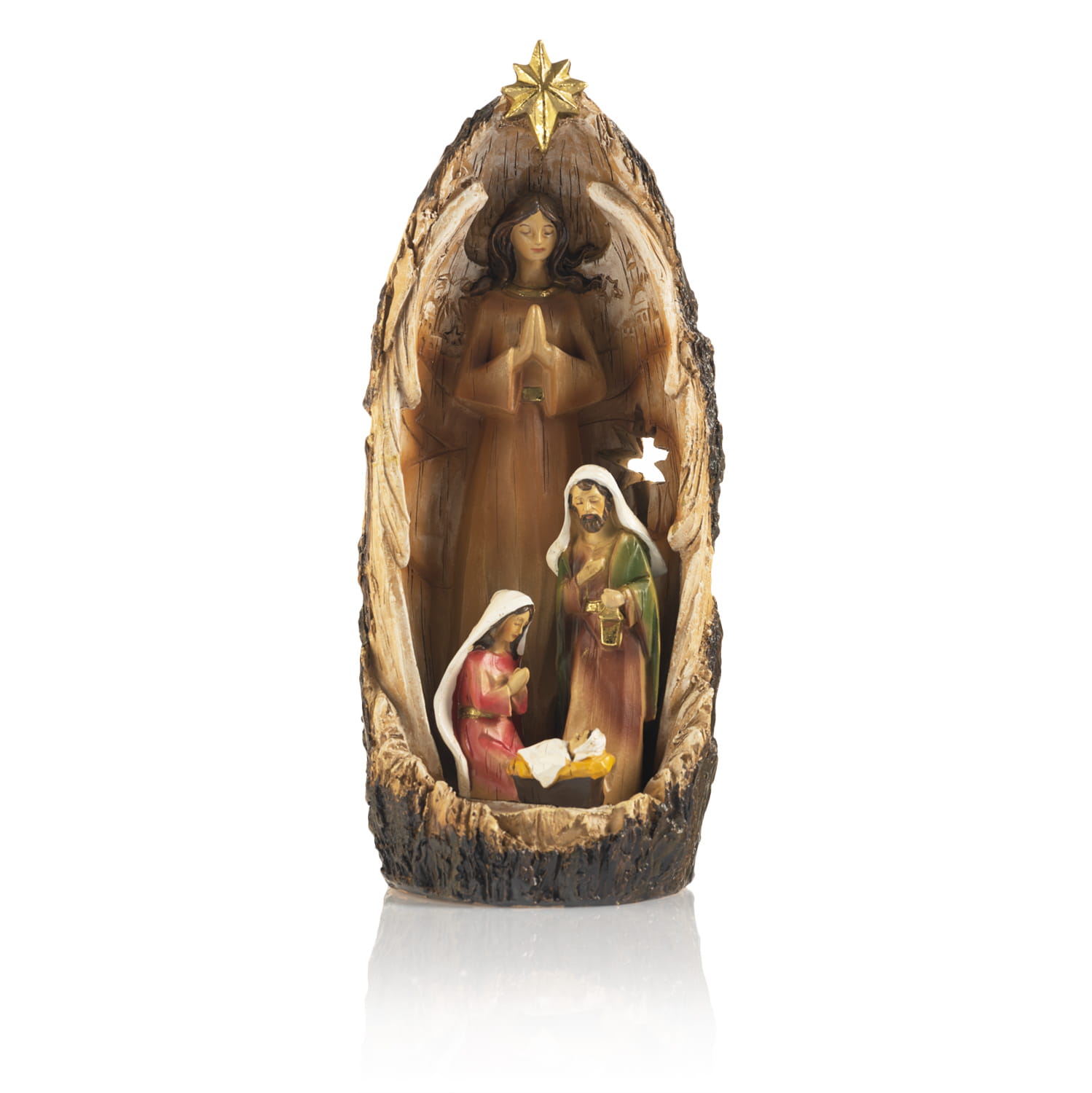 Weihnachtskrippe, Engel, Heilige Familie