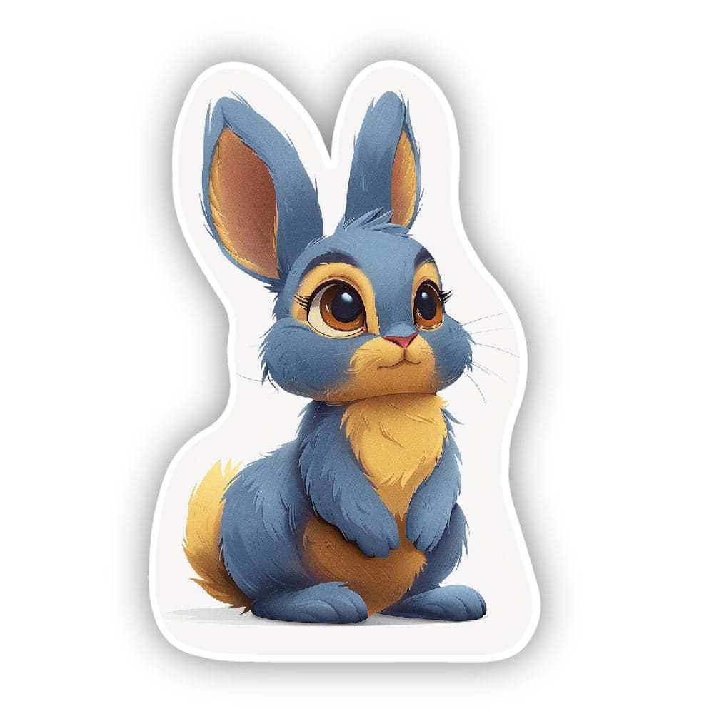 Sticker Blue Bunny - Easter Surprise
