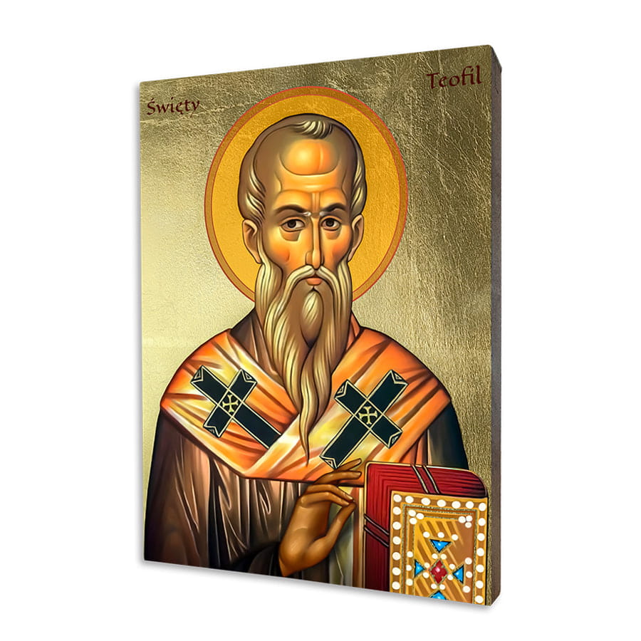 Ikone des Heiligen Theophilus – Traditionelle Ikone auf Lindenholz