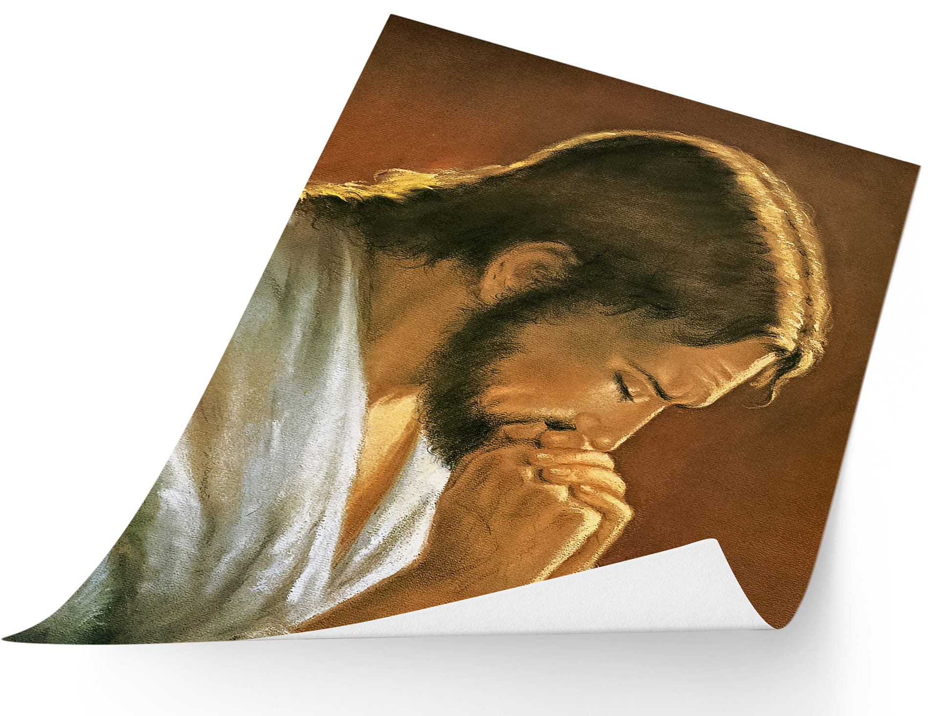Chrystus w modlitwie – plakat religijny