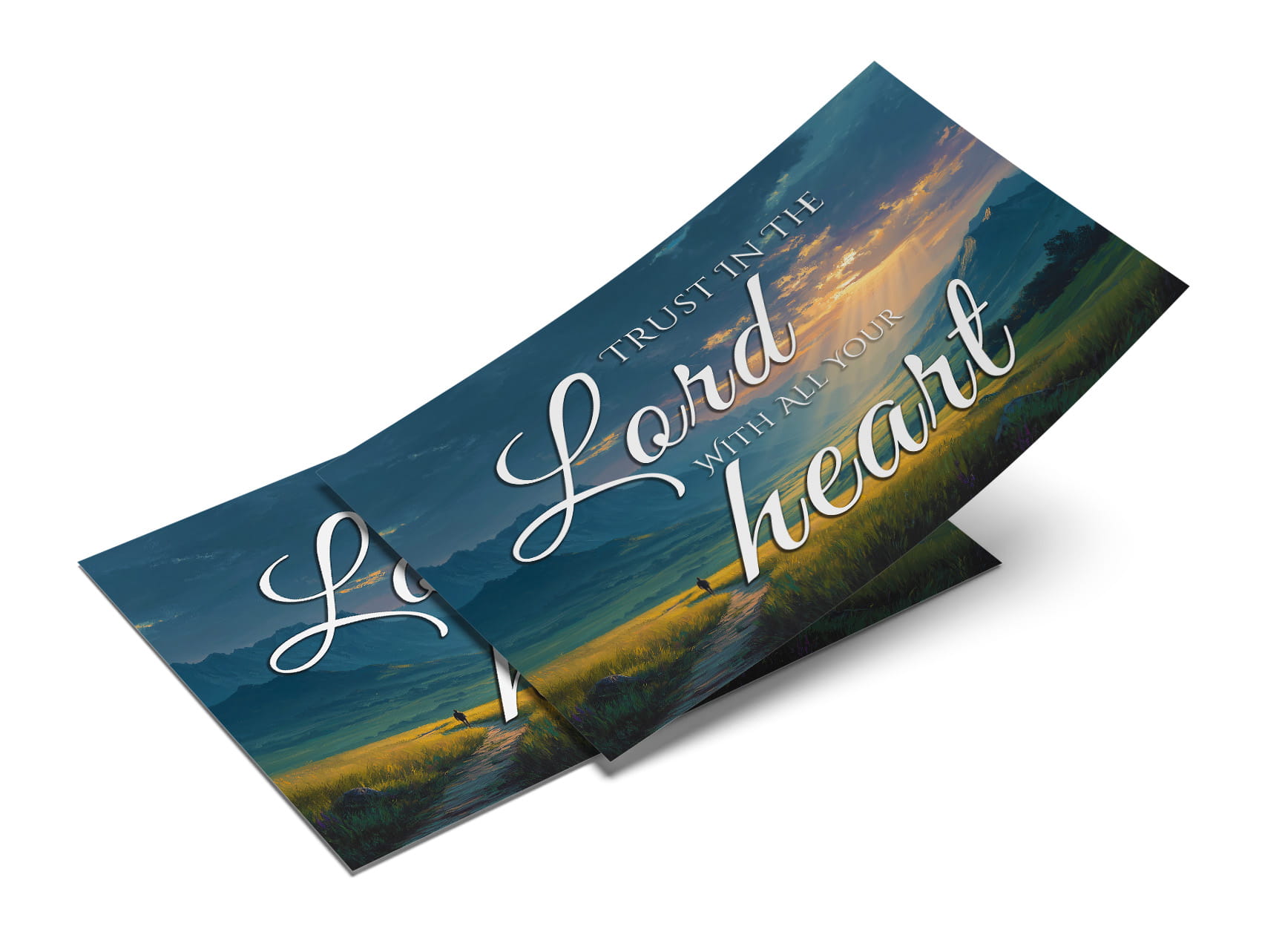 Trust in the Lord with All Your Heart – Religious Poster