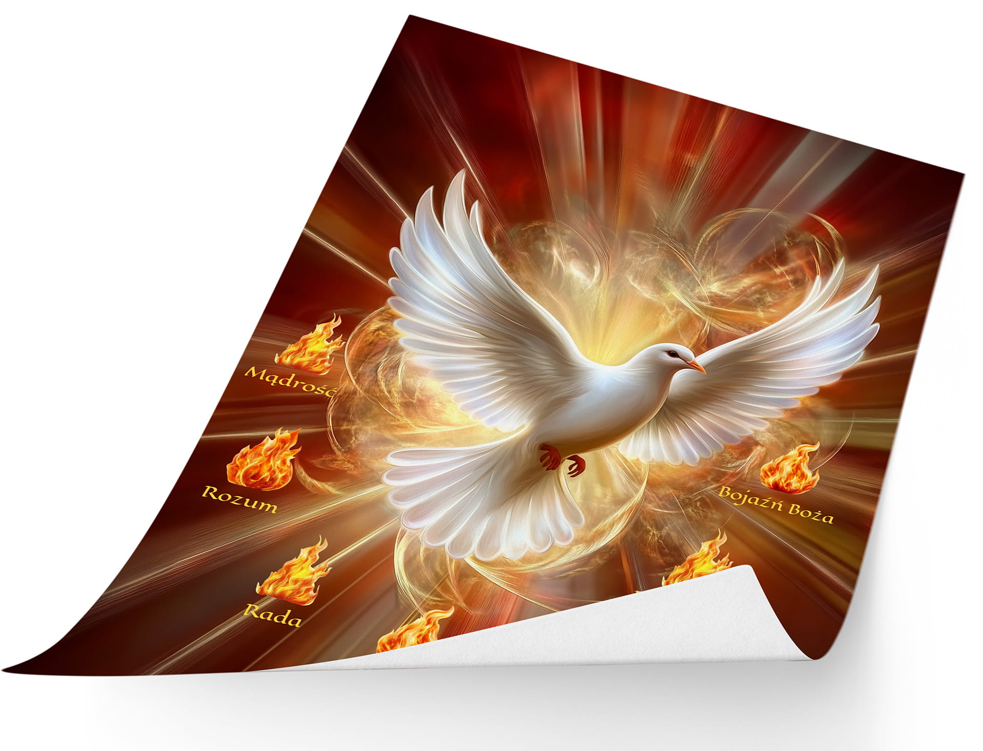 Duch Święty – 7 darów Ducha Świętego – plakat religijny