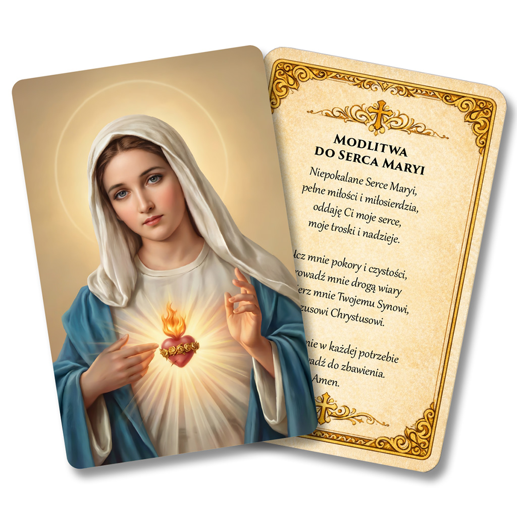 Karta Modlitewna PVC – Serce Maryi