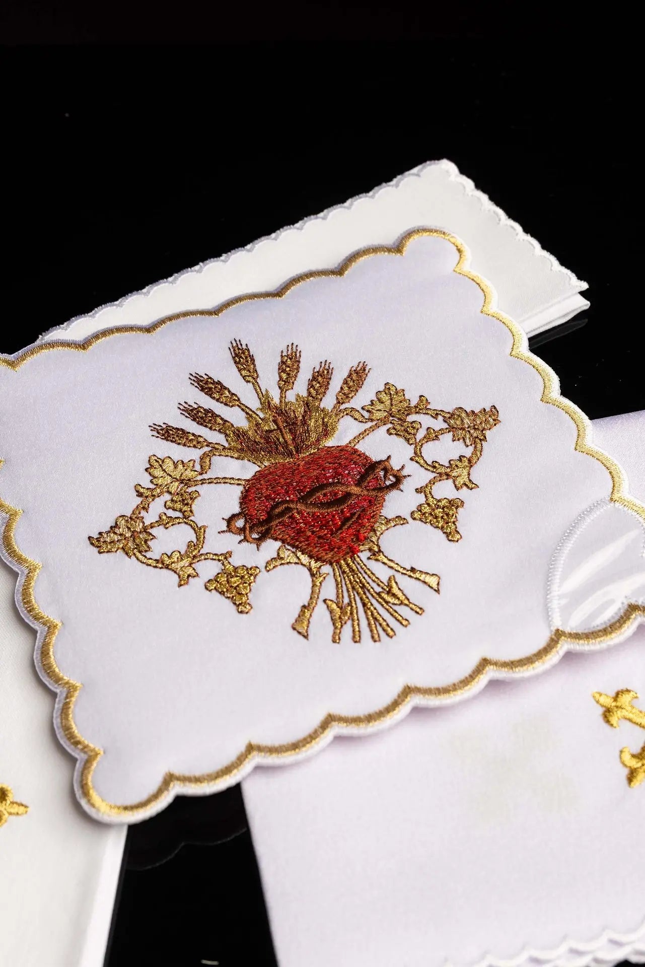 Bawełniany komplet bielizny kielichowej z Najświętszym Sercem Jezusa – widok główny
