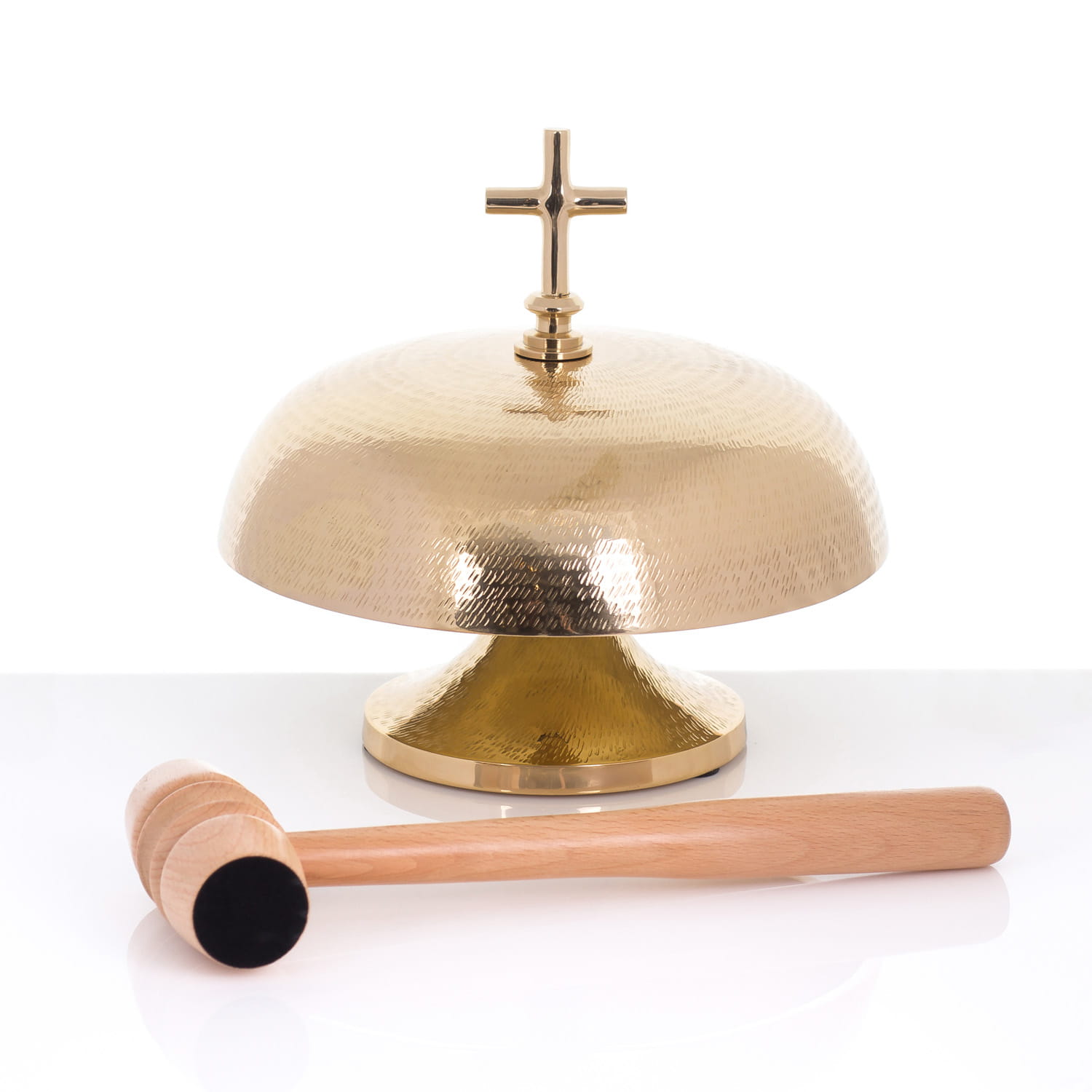 Młotkowany gong liturgiczny pojedynczy 21 cm – widok główny