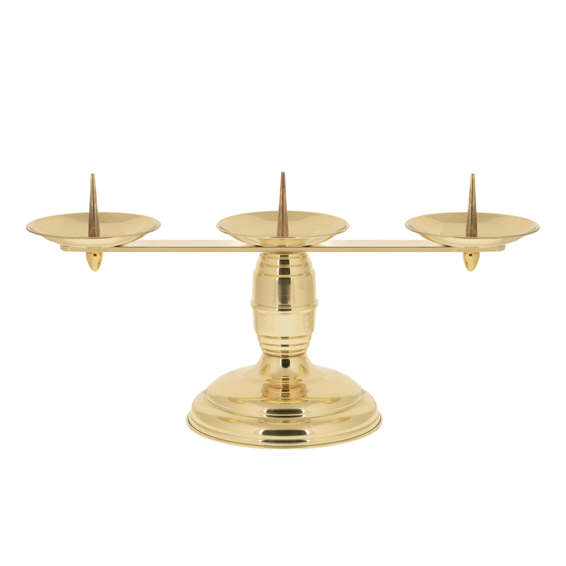 Lichtarz mosiężny (19 cm) - potrójny – widok główny