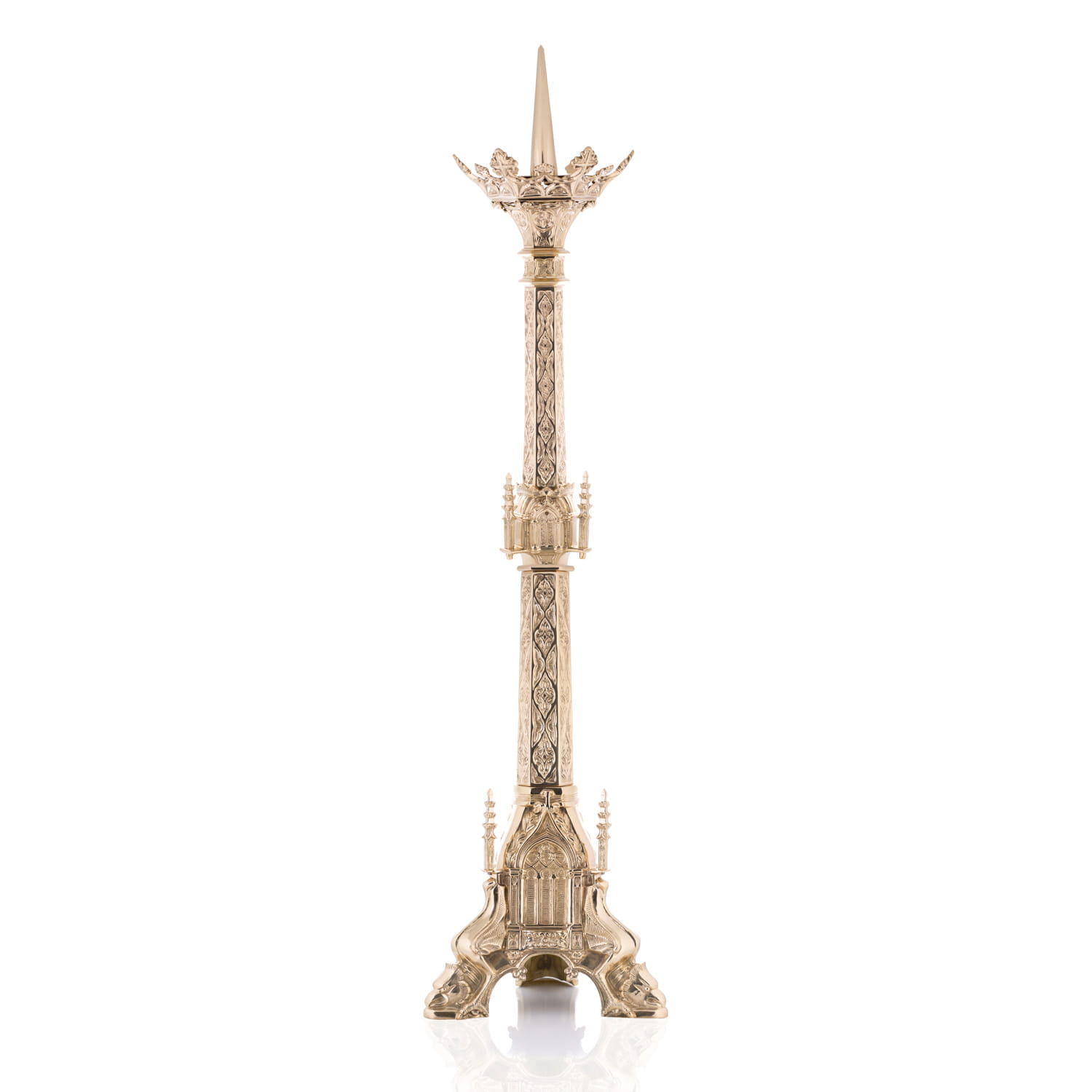 Lichtarz mosiężny 122 cm – widok główny