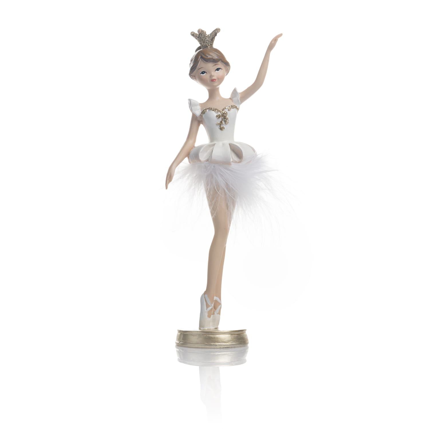 Baletnica Favola 21 cm - figurka w jasnej spódniczce - przód baletnicy