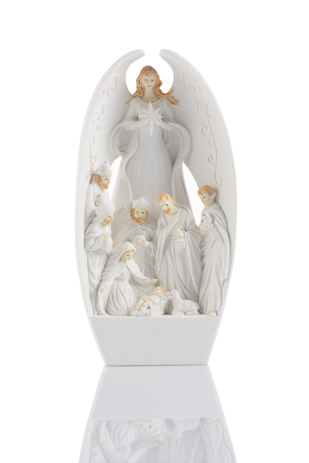 Święta Rodzina w figurze anioła Bianco 19,5 cm - widok główny