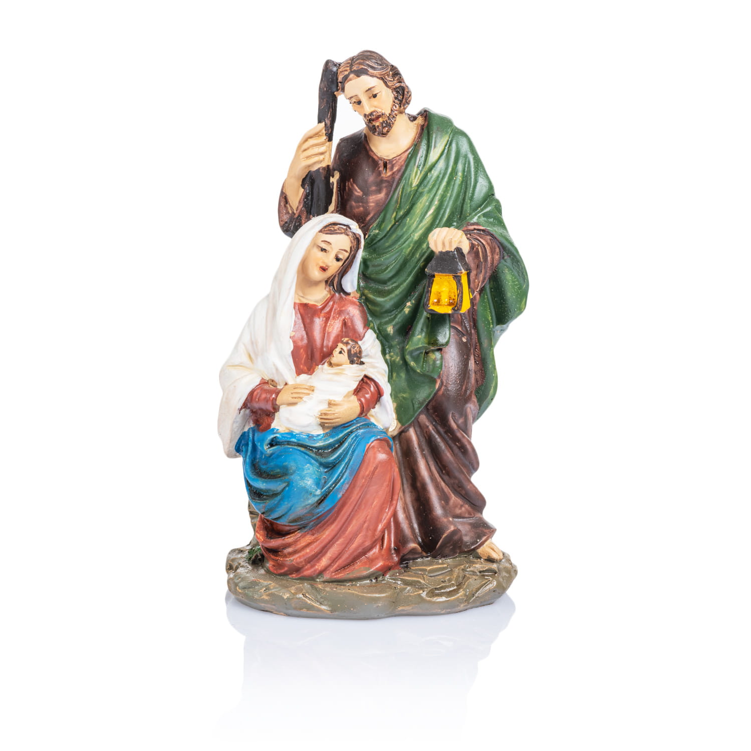 Kolorowa Święta Rodzina z lampą Classic 13 cm - widok główny