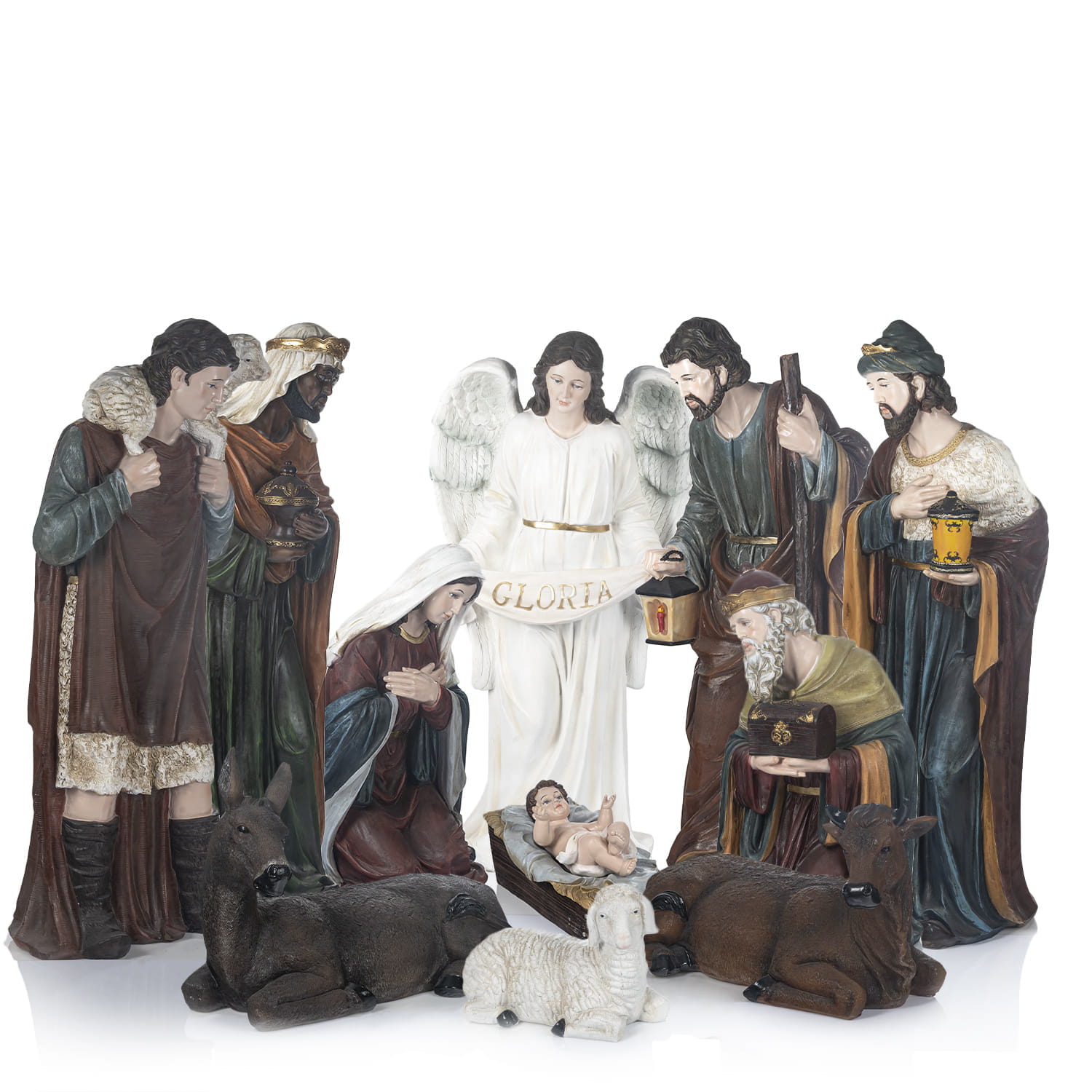 Duża szopka bożonarodzeniowa 120 cm - 11 elementów - widok główny