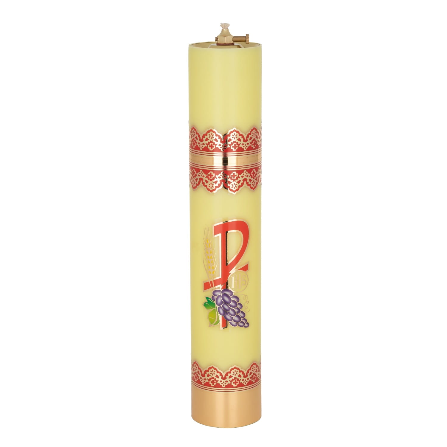 Świeca olejowa żółta z PAX 40 × 7,5 cm - widok produktu