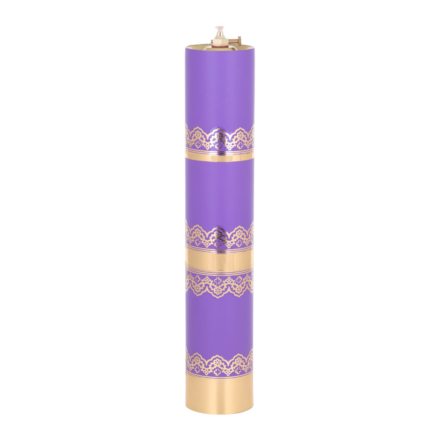Świeca olejowa fioletowa 40 × 7,5 cm - widok produktu