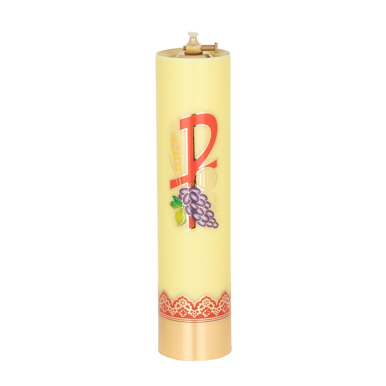 Świeca olejowa żółta z PAX 31 × 7,5 cm - widok produktu