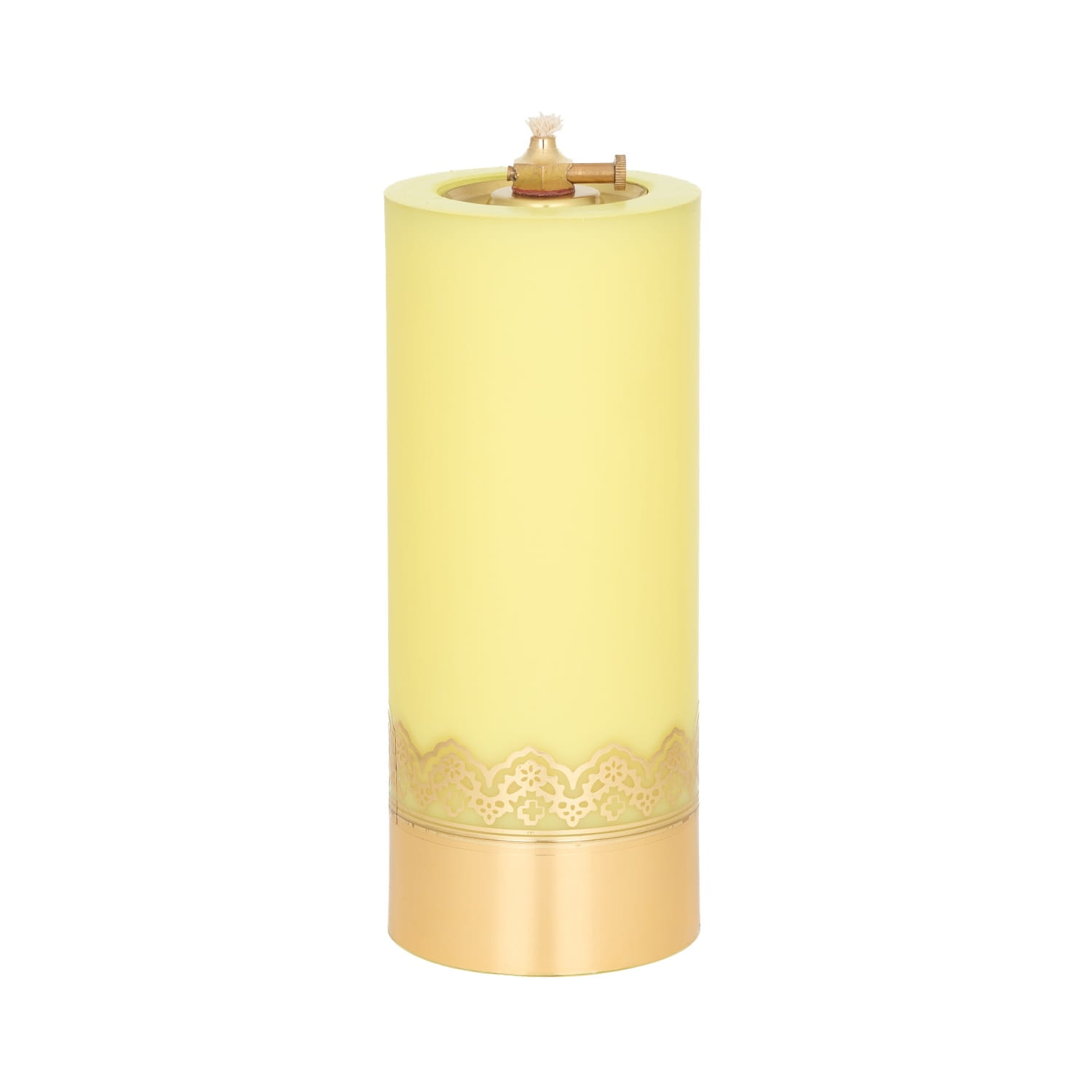 Świeca olejowa żółta 22 × 9 cm - widok produktu