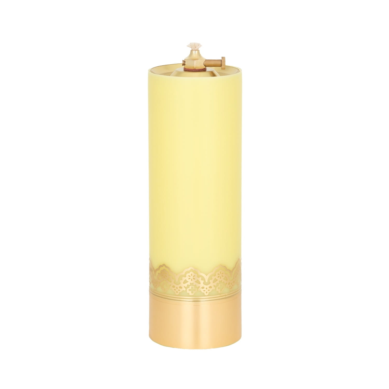 Świeca olejowa żółta 22 × 7,5 cm - widok produktu